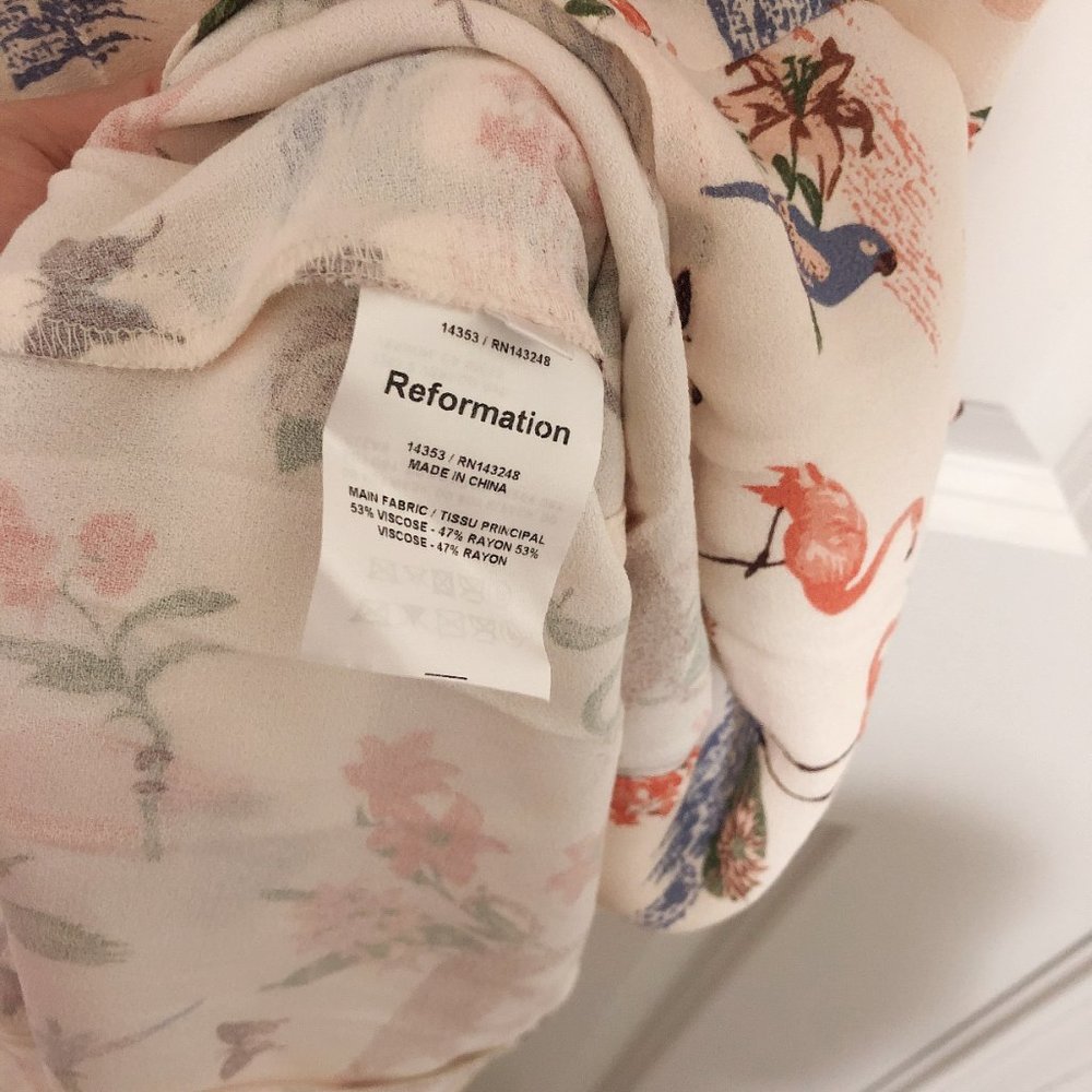 NWOT Reformation Cirrus Dress Rainforest - Picture 4 of 4